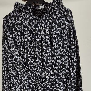 Floral Black and White Women's Skirt,Nwt M